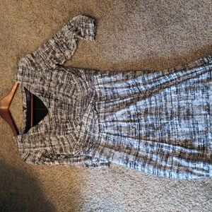 3/4 sleeve midi dress